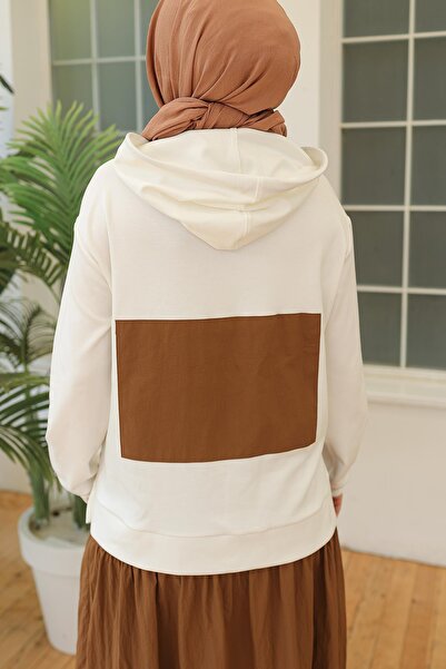 Armine Armine Trend Ecru Hooded Skirt Double Set - 24yt619