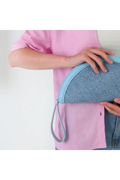GUONN Venice Straw Clutch Zippered Handmade Women's Handbag-Women's Bag