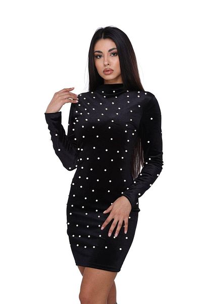Zatara Fashion BLACK PEARL VELVET DRESS
