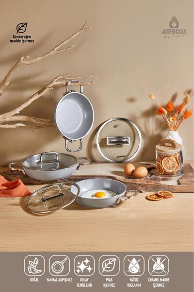 Amboss Sera Nova Ceramic 6 Piece Sahan Set - Gray