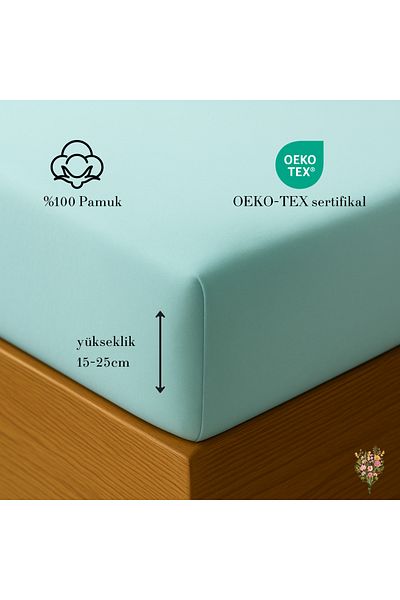 Strauss ملاءة مطاطية فردية/مزدوجة من Home Premium - 100% قطن، قطن ممشط خاص، OEKO-TEX