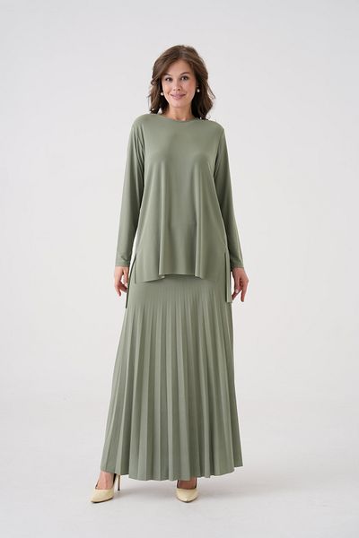 NİSUM MODA Double Suit with Pleated Skirt
