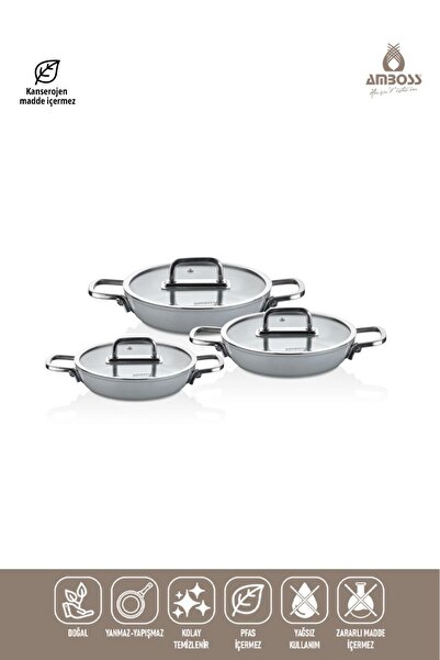 Amboss Sera Nova Ceramic 6 Piece Sahan Set - Gray