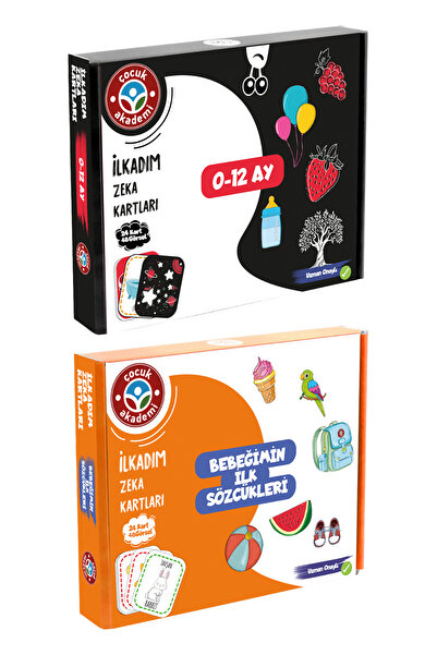 Çocuk Akademi Bebeğimin Ilk Sözcükleri ve 0-12 Ay İlk Adım Zeka Kartları