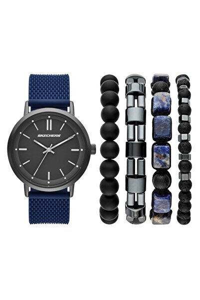 SKECHERS SR9123 Erkek Kol Saati ve Bileklik Seti