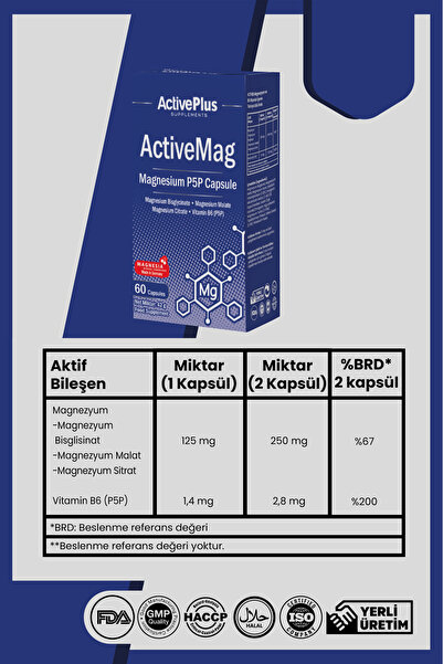 INKLINATUR ACTİVEPLUS ACTİVEMAG MAGNEZYUM COMPLEX