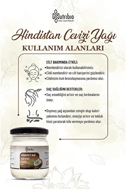 nutribio Hindistan Cevizi Yağı %100 Saf 150 ml