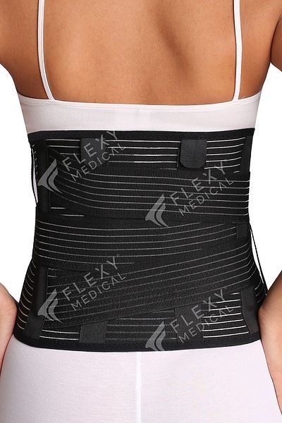 Flexy Medical Steel Underwire Medcal Waist Corsetai Lumbostad Black (32cm) Orthopedic Corset