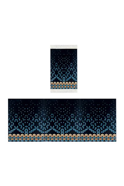 Segadty Palma prayer rug for 5 people, modern design, suitable for mosques and homes, beige, size 250 x 110 cm