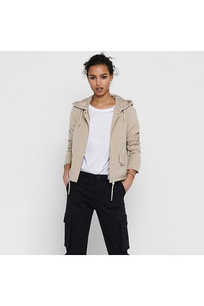 ONLY 15218613   Only Onlskylar Hood Spring Jacket Cc Otw Women's Coat White Pepper