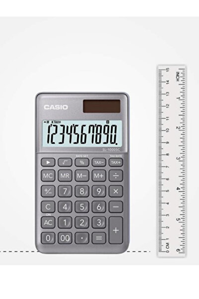 Casio SL-1000SC-GY Cep Tipi 10 Hane Gri Hesap Makinesi
