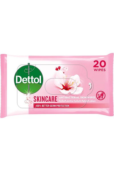 Dettol Wipes Skincare 20 Pcs --- Dettol Skincare Wipes 20 Pcs
