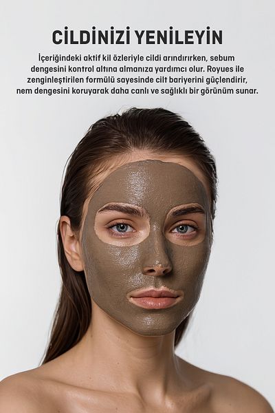 Royues 125 Gr Collagen Clay Mask - Blemish and Blackhead Remover Face Mask