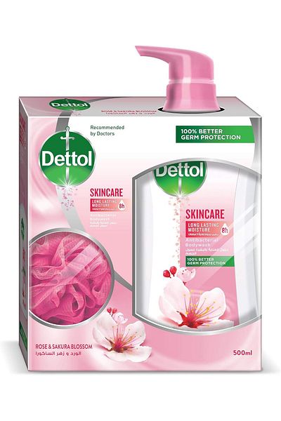 Dettol Body Wash 500 ml Skin Care Loof (0030677) --- Dettol Body Wash 500 ml Skin Care Loof
