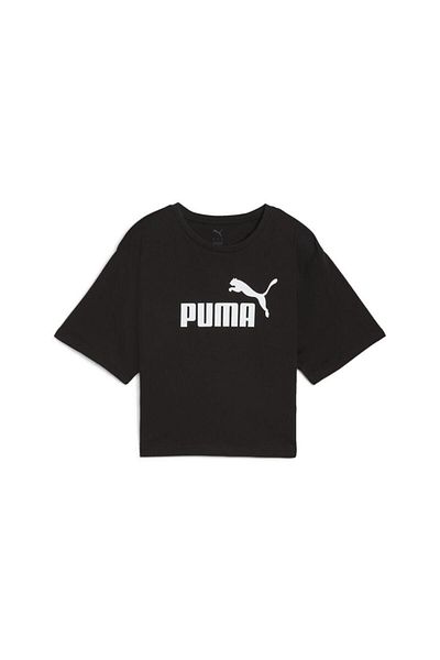 Puma Тениска Ess Cropped No 1 Logo Kadın Siyah