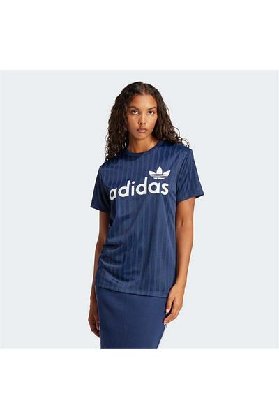 adidas JC7699-K adidas Linear Graphic Boyfriend γυναικείο μπλουζάκι Navy Blue