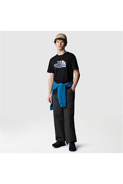 THE NORTH FACE Ανδρικό T-shirt M S-s Mountain Line Μαύρο