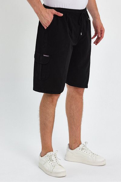 Dechers Ανδρικό σορτς Cargo Pocket Plus Size 100% βαμβακερό λινό E202