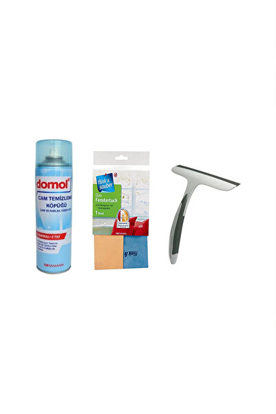 DOMOL Cam Temizleme Köpüğü 500 ml Flink Sauber Mikrofiber Cam Bezi Flink Saub...