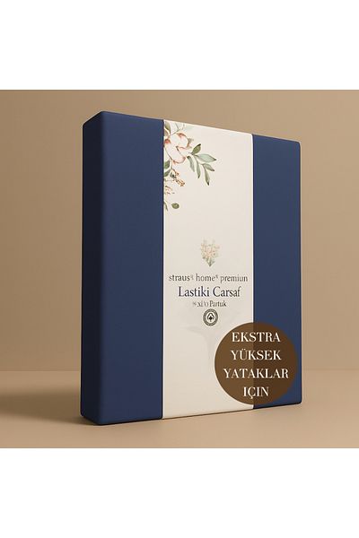 Strauss ملاءة سرير من القطن الممشط المرن مقاس 40 سم من Home Premium 100% قطن 150 جرام/م2 OEKO TEX