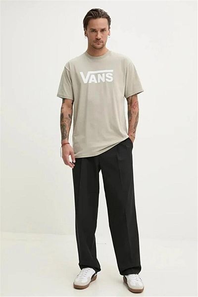 Vans Men's Beige T-Shirt - Vans Classic