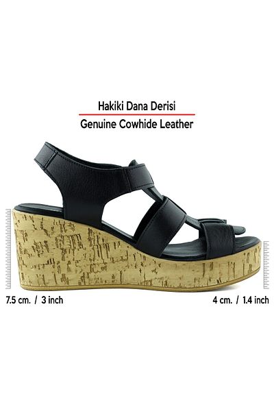Erkan Saçmacı Sandale gladiator cu toc cu pană Xena din piele de vițel autentică neagră