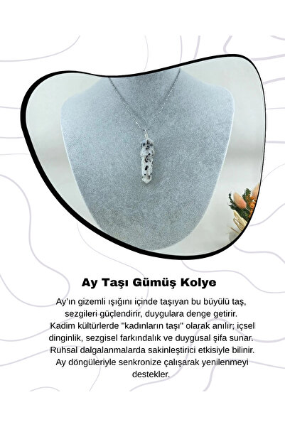 Saff Doğal Taş قلادة من حجر القمر الطبيعي212158