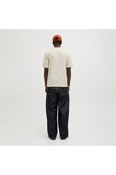 Jack & Jones Ανδρικό κρεμ μπλουζάκι Split Allover Print Branding (12272993-ANW)