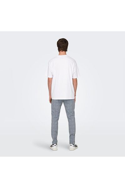 Only & Sons Tricou alb pentru bărbați Onsfred Life Rlx 22022532