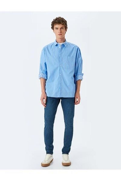 Koton Мъжки дънки Justin Super Skinny Indigo 5sam40041id