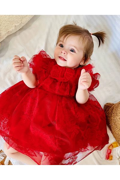 aysskids Yasemin 2 Tutu Puffy Birthday Special Day Baby Girl Dress