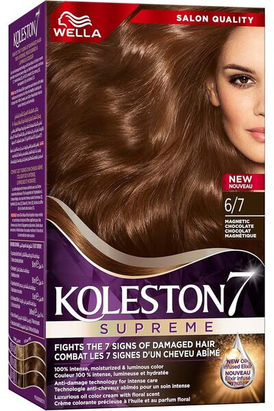 Wella ويلا كولستون كريم الصبغة الغني بالزيوت 6/7 بني شوكولاته