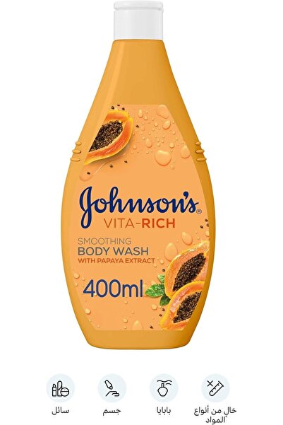 Johnson & Johnson Johnson Body Wash Vita-rich Smoothing Papaya 400ml