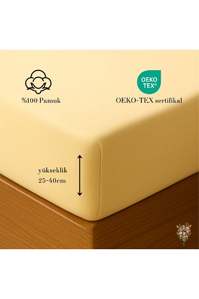 Strauss ملاءة سرير من القطن الممشط المرن مقاس 40 سم من Home Premium 100% قطن 150 جرام/م2 OEKO TEX