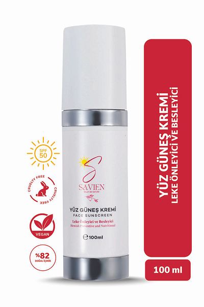 SAVIEN Tone Equalizing and Anti-Blemish Nourishing Anti-Aging Natural Daily Facial Sunscreen 50 Spf