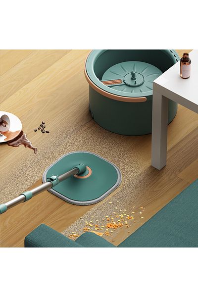 Dreamramp Rotating Square Mop with DreamRamp® Bucket - Green