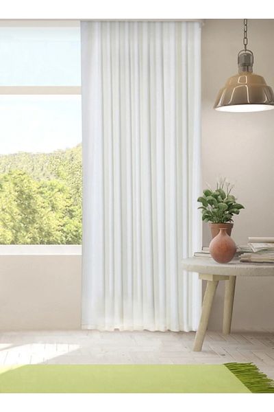 REDBLACK Satin Cream Sunshade Night Curtain