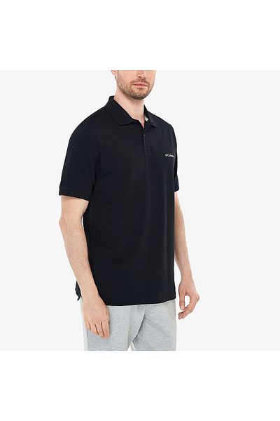 Columbia Ανδρικό μαύρο μπλουζάκι πόλο Cascade Range Solid (9180091-010)
