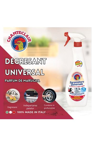 Chanteclaire 3 x Degresant universal Chanteclair, Parfum de Marsiglia, 600 ml
