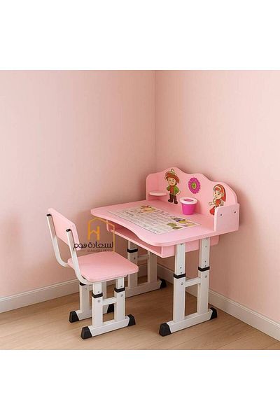 Al Saada Home Children's Desk with Chair - Pink