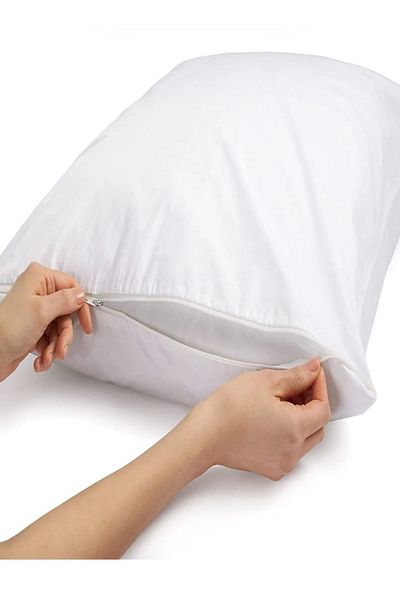 çeyizline 2-Piece Zippered White Pillow Cushion Throw Pillow Inner Covers (2 Pcs) (Mitil - Mattress)