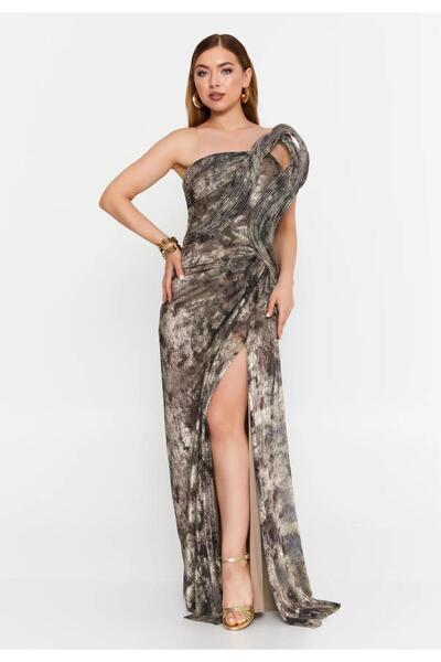 MAXXE 6121ETL SİMLİ EMPİRME TÜL ELBİSE