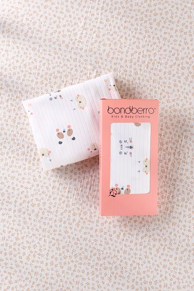 Bondberro Single Layer Baby and Newborn Blanket 100% Cotton Oeko-Tex Certified 85 X 85 cm