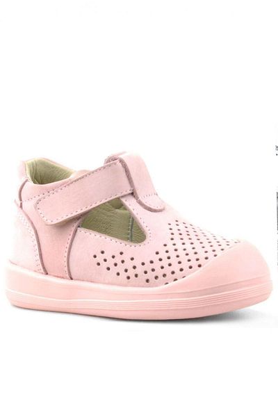 Rakerplus Shaun Genuine Leather Pink Velcro Anatomical Baby Sandals
