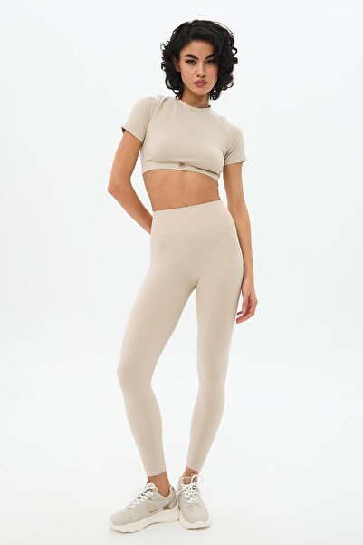 Oishii Nami Yüksek Bel Tayt Bej