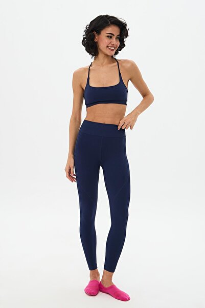 Oishii Aozora Sport Active Sports Leggings باللون الأزرق الداكن