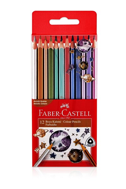 Faber Castell Faber-castell Üçgen Boya Kalemi Metalik 12'li