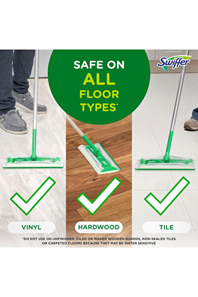 Swiffer Rezerve lavete umede Sweeper pentru pardoseală, compatibile cu mopul Swiffer, lămâie, 24 bucăți