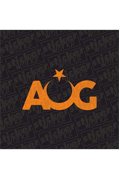 Sticker Works Abțibild cu stema și bandă de fosfor - Portocaliu