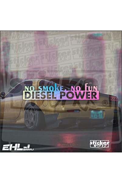 Sticker Works ملصق الهولوغرام "لا دخان، لا متعة" من شركة دييل باور